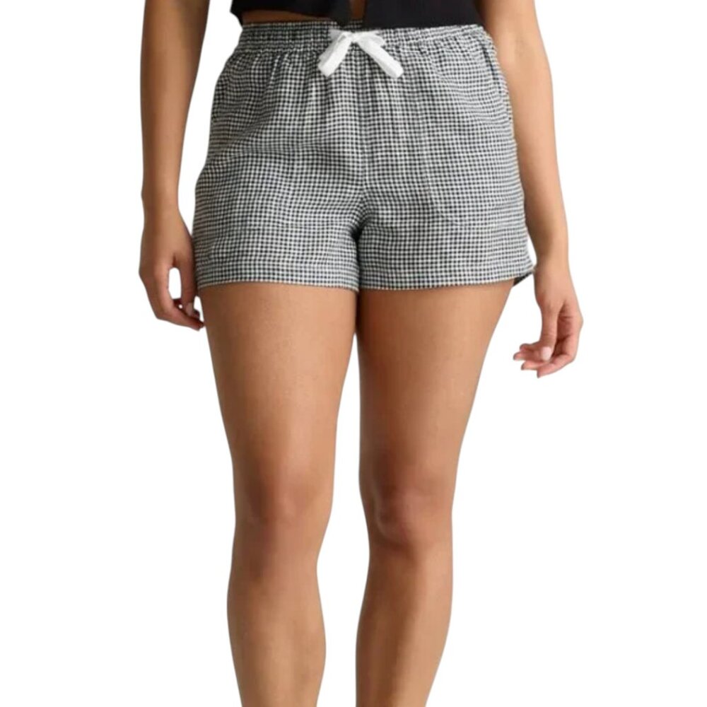 Like new Quince European Linen Classic Mini Gingham Shorts Size Large - Picture 3 of 9
